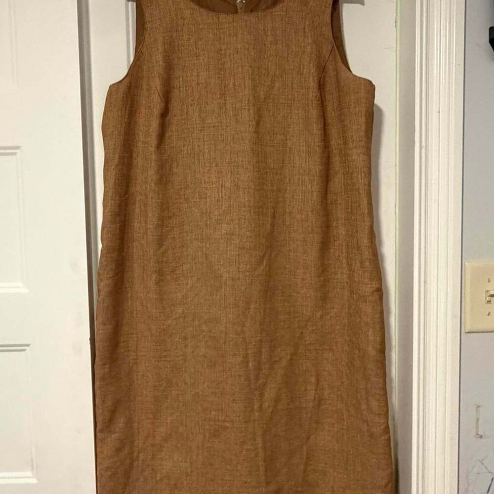 Plaza collection women's brown sleeveless work dress size 16W